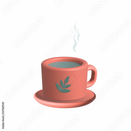 cup of tea. hot green tea cup