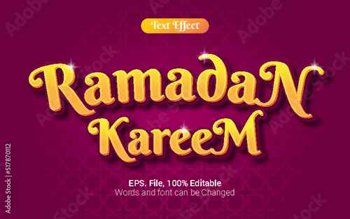 ramadan kareem elegant text effect editable