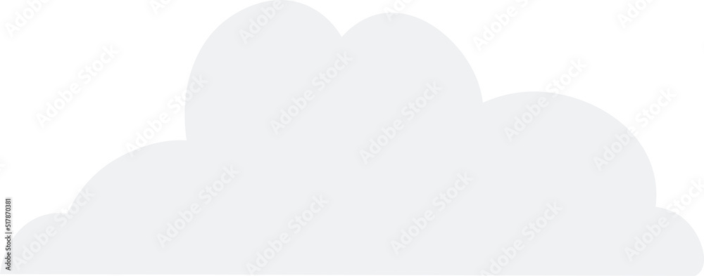 Cloud illustration. Design elements for web interface , weather forecast or cloud storage applications. White clouds set isolated on blue background. Vector illustration. Clouds silhouettes. 