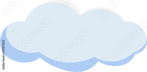 Cloud illustration. Design elements for web interface , weather forecast or cloud storage applications. White clouds set isolated on blue background. Vector illustration. Clouds silhouettes. 