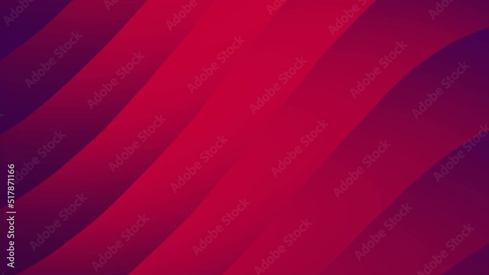 Bright red waves seamless looping motion background. 4K footage