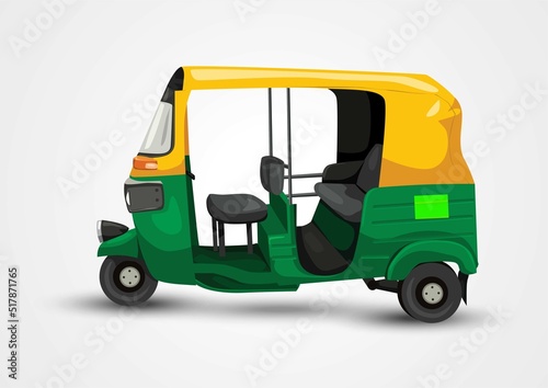 Indian auto rickshaw vector illustration design photo