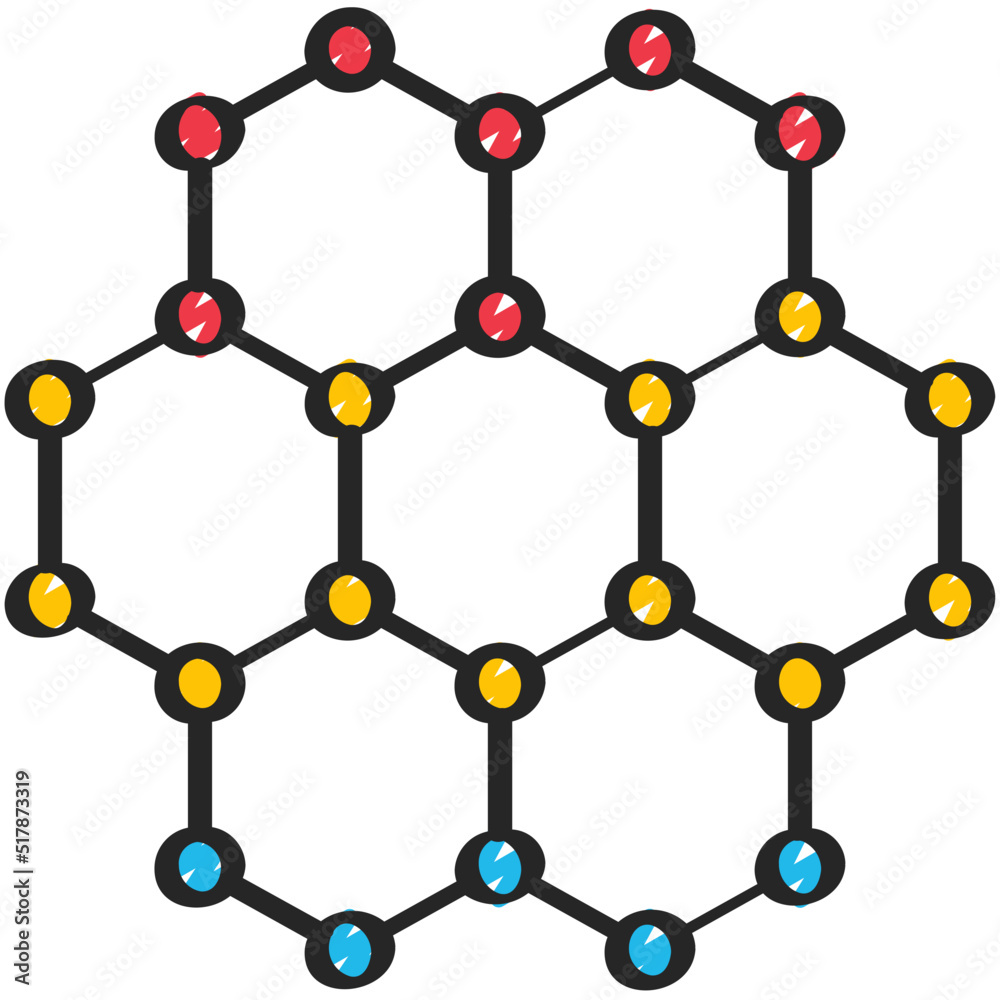 Nano Molecules Structure Icon Nano Molecules Structure Icon