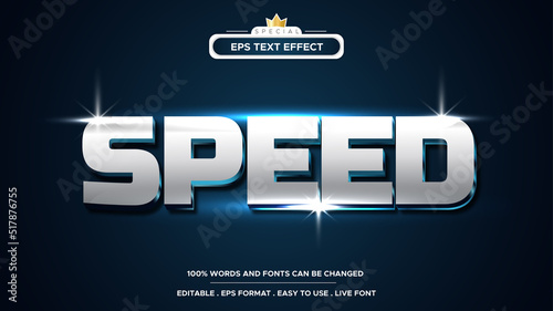 Speed race text effect, editable fast and sport text style.