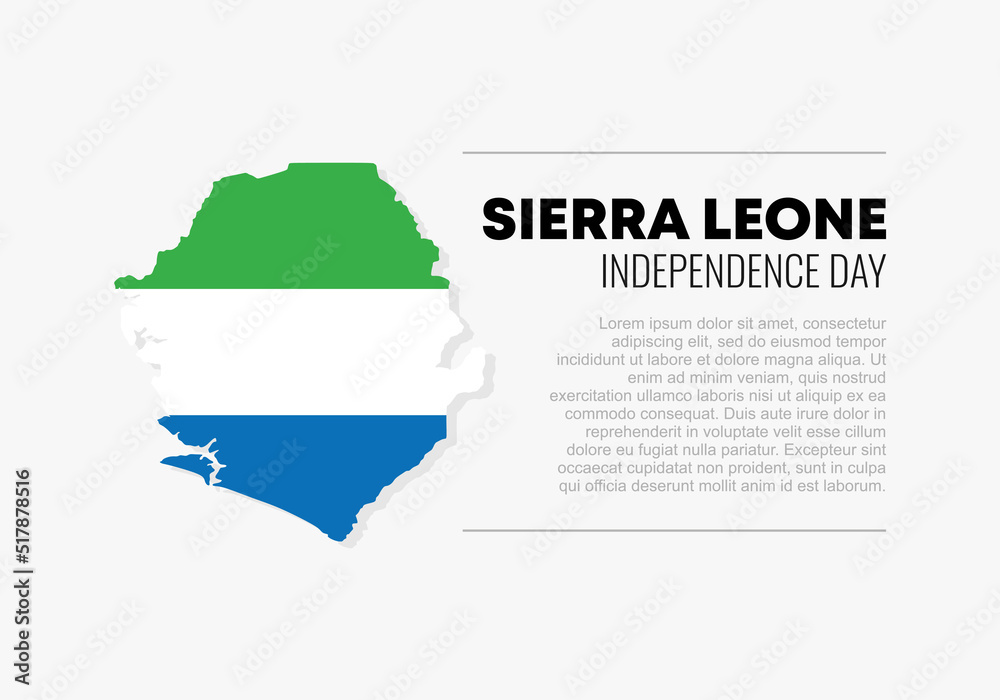 Sierra Leone independence day background banner poster for national celebration on april 27.