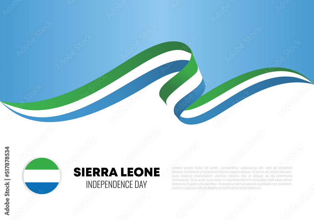 Sierra Leone independence day background banner poster for national