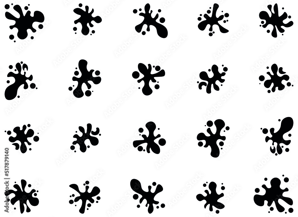 Beautiful colour paint splashes. Set of paint splashes. Vector illustration. Colorful splashes of paint collection, Paint Splatter that is Hand Drawn Beautiful colour paint splashes. Set of paint splashes. Vector illustration. Colorful splashes of paint collection, Paint Splatter that is Hand Drawn