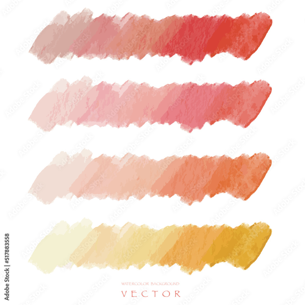 Vector of abstract watercolor background with watercolor splashes,vanilla sky, cosmetics background,warm tone