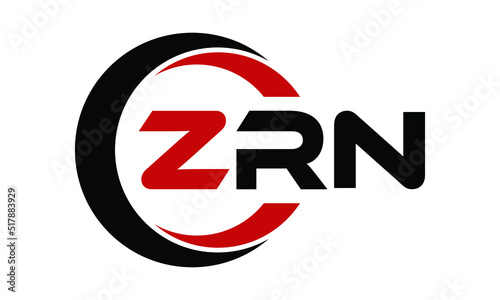 ZRN swoosh three letter logo design vector template | monogram logo | abstract logo | wordmark logo | letter mark logo | business logo | brand logo | flat logo | minimalist logo | text | word | symbol photo