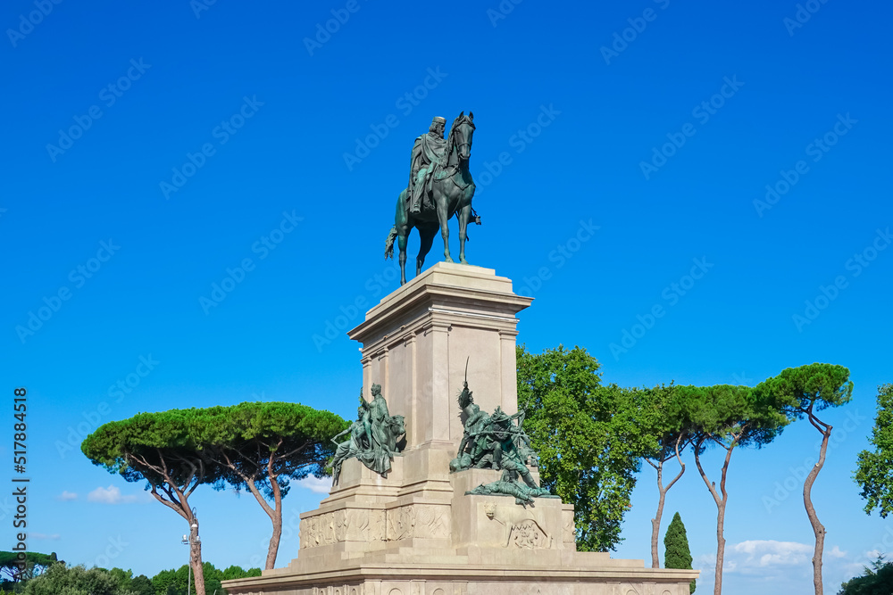 ジュゼッペ・ガリバルディ騎馬像(ローマ) StockFoto Adobe Stock