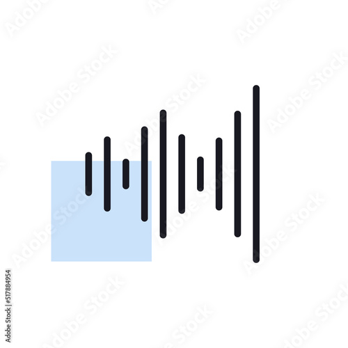 Equalizer  frequency vector icon. Audio signal