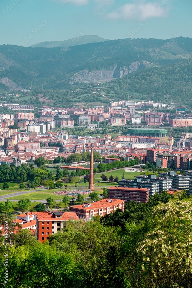 cityscape from Bilbao city, Basque country, Spain, travel destinations