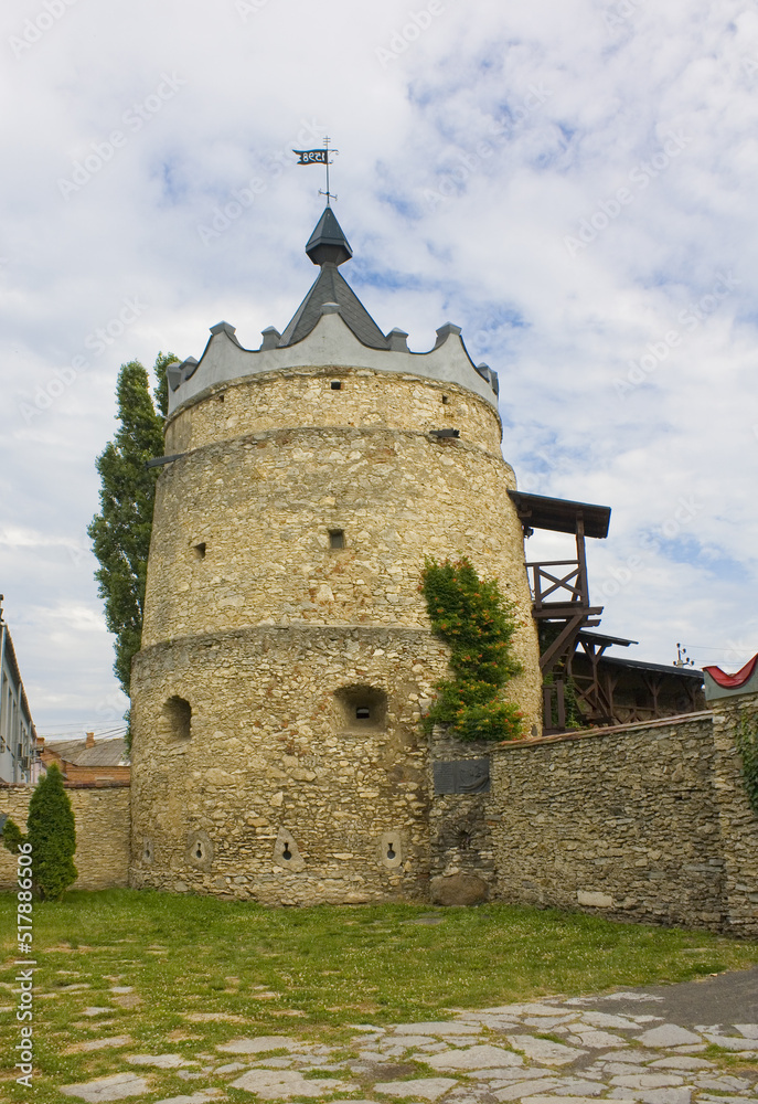 Tower of the old castle in the city of Letichev, Ukraine