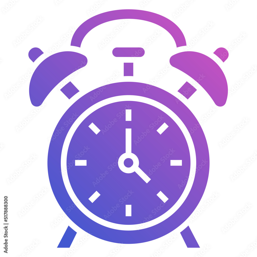 Clock Alarm flat gradient icon. Can be used for digital product, presentation, print design and more. Clock Alarm flat gradient icon. Can be used for digital product, presentation, print design and more.