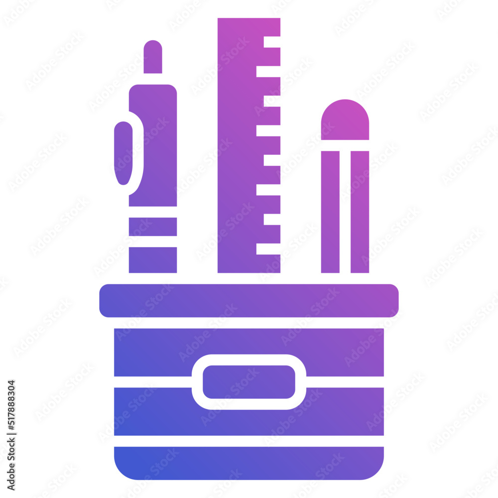 Stationary flat gradient icon. Can be used for digital product, presentation, print design and more. Stationary flat gradient icon. Can be used for digital product, presentation, print design and more.