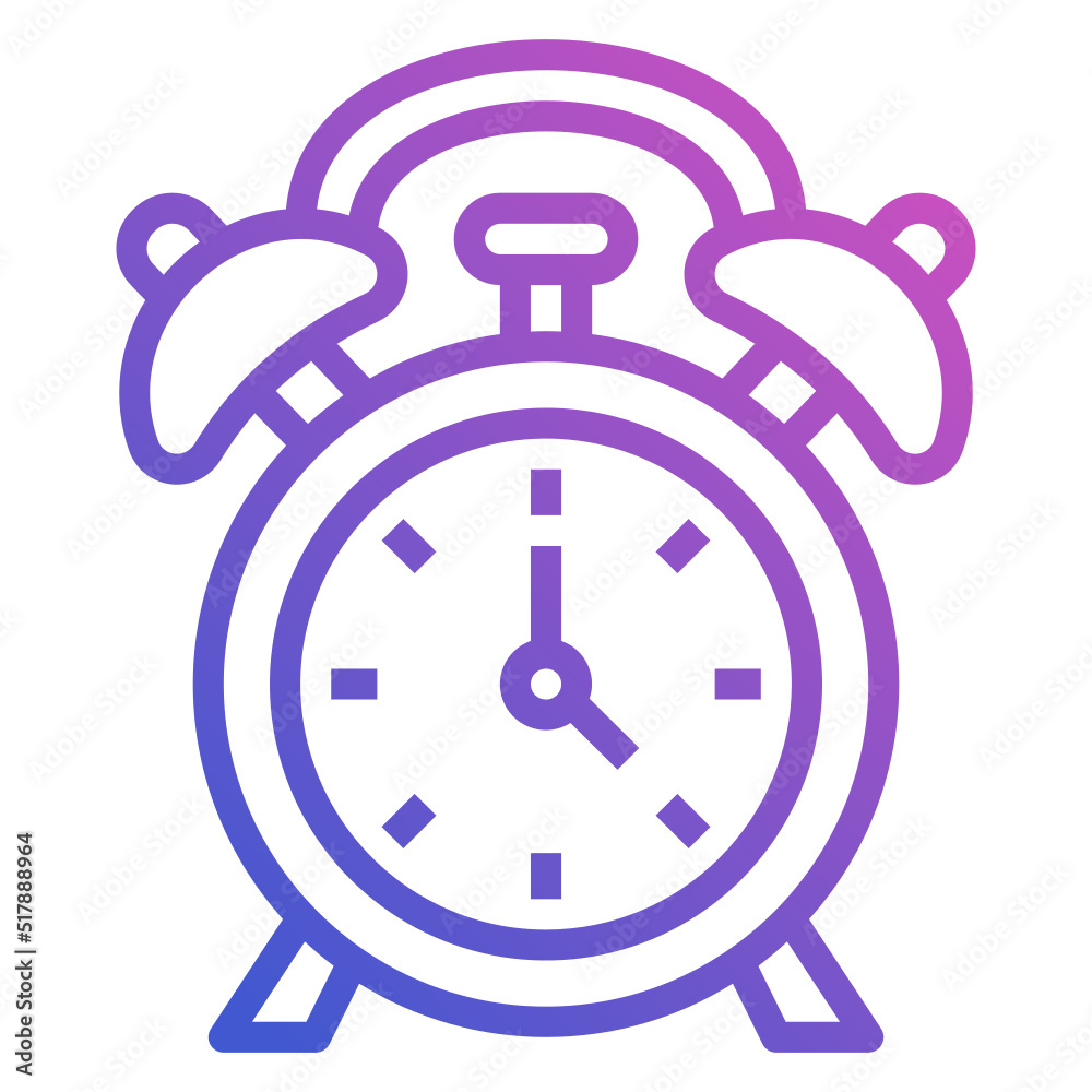 Clock Alarm line gradient icon. Can be used for digital product, presentation, print design and more. Clock Alarm line gradient icon. Can be used for digital product, presentation, print design and more.