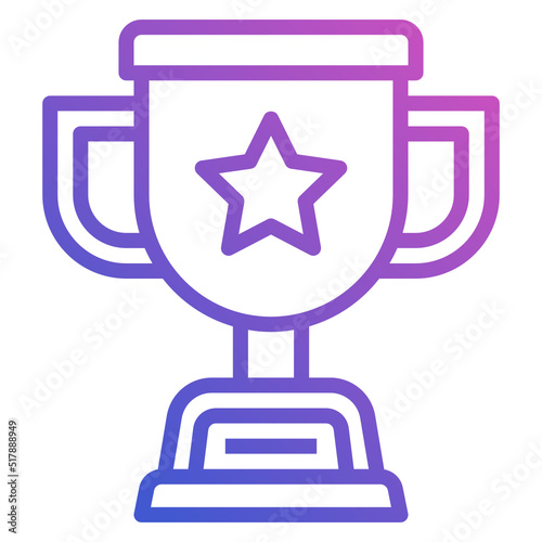 Trophy line gradient icon. Can be used for digital product, presentation, print design and more.