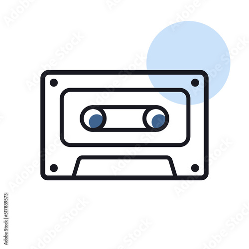 Audio cassette tape vector icon