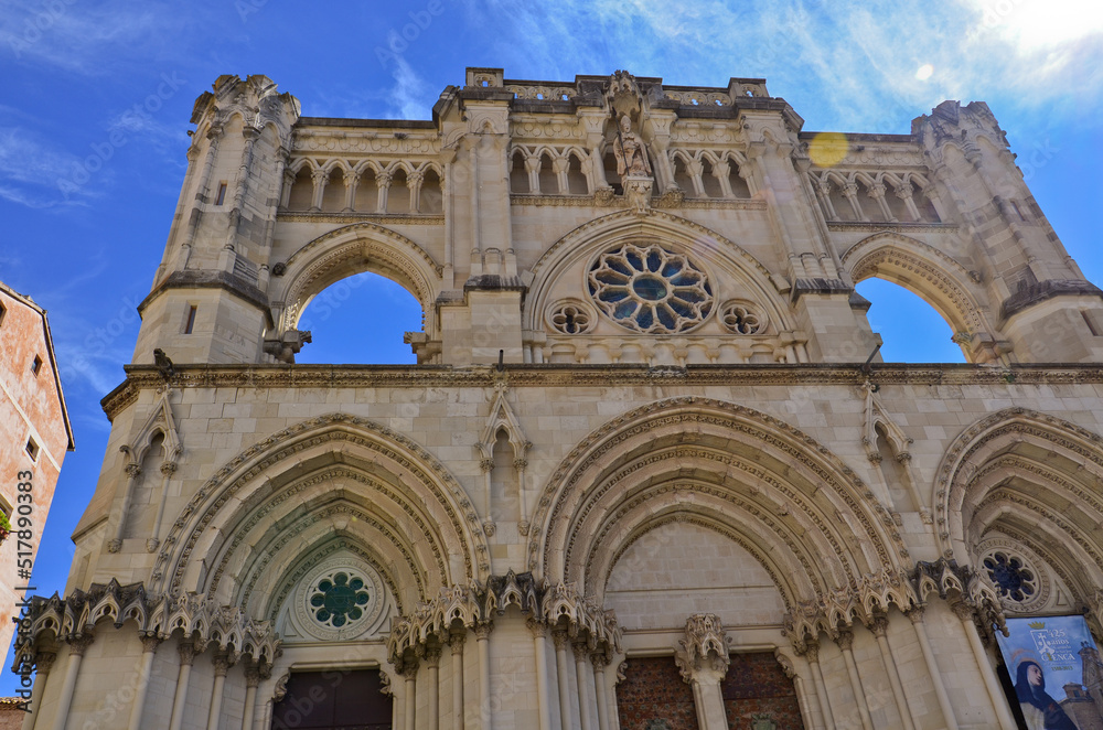 Detail of the cathedral in Cuenca, Spain