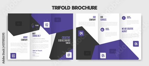 creative editable trifold brochure template design vector