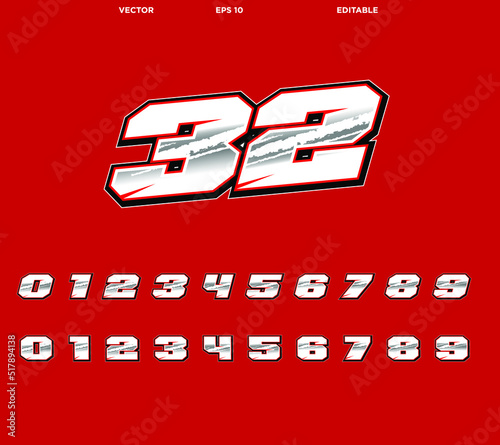 Vector Number effect photo