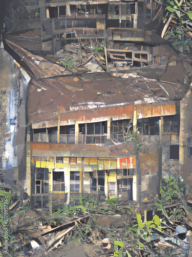 abandoned factory building
