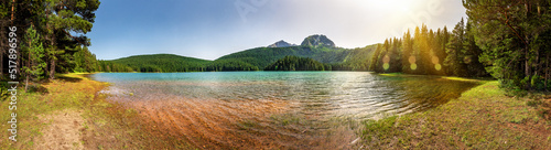 Panorama of Black Lake, Durmitor National Park, Zabljak, Montenegro