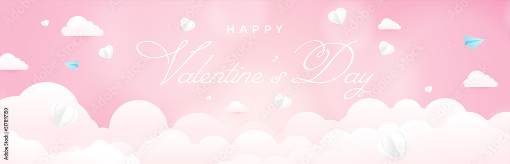 Valentines day background with 3D shiny love.