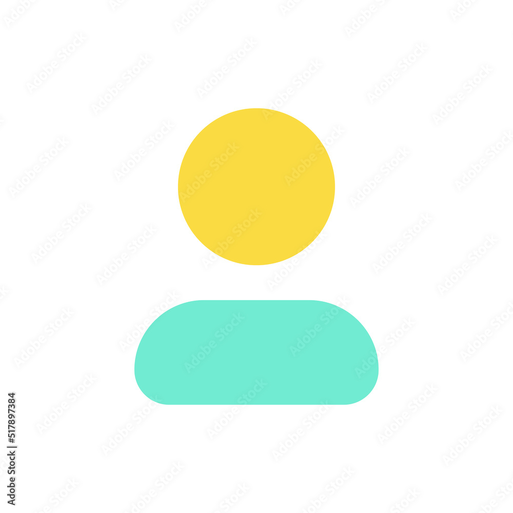 Contact flat color ui icon. Address book management. Profile page. User name and phone number. Simple filled element for mobile app. Colorful solid pictogram. Vector isolated RGB illustration