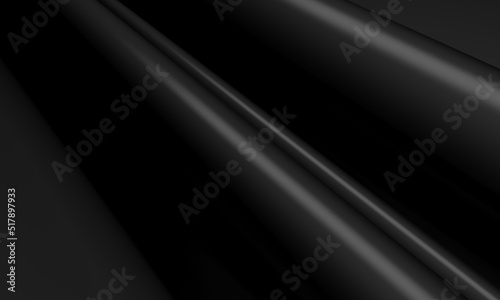 Abstract background with black wavy folded paper
