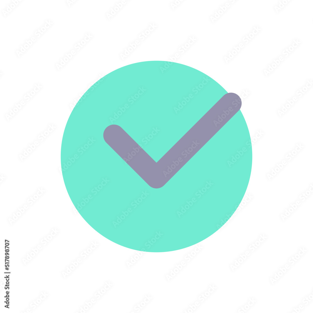 Accept button flat color ui icon. Approve changes. Toolbar control element. Single click. Menu command. Simple filled element for mobile app. Colorful solid pictogram. Vector isolated RGB illustration Accept button flat color ui icon. Approve changes. Toolbar control element. Single click. Menu command. Simple filled element for mobile app. Colorful solid pictogram. Vector isolated RGB illustration