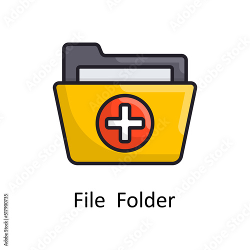 File vector Filled Outline Icon Design illustration. Medical Symbol on White background EPS 10 File