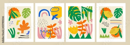 Set of 4 minimal abstract posters. They will look great on the wall in the children's room. The size of each poster is 18x24