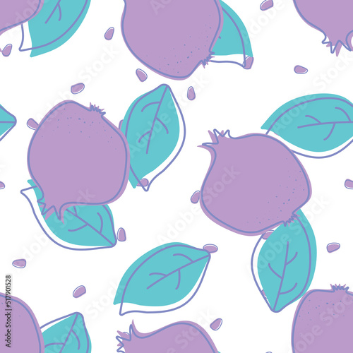 Red Fruit Vector Seamless Pattern. Watercolor