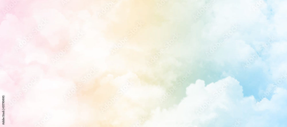 Cloud and sky with a pastel colored background. Cloud and sky with a pastel colored background and wallpaper, abstract sky background in sweet color.
