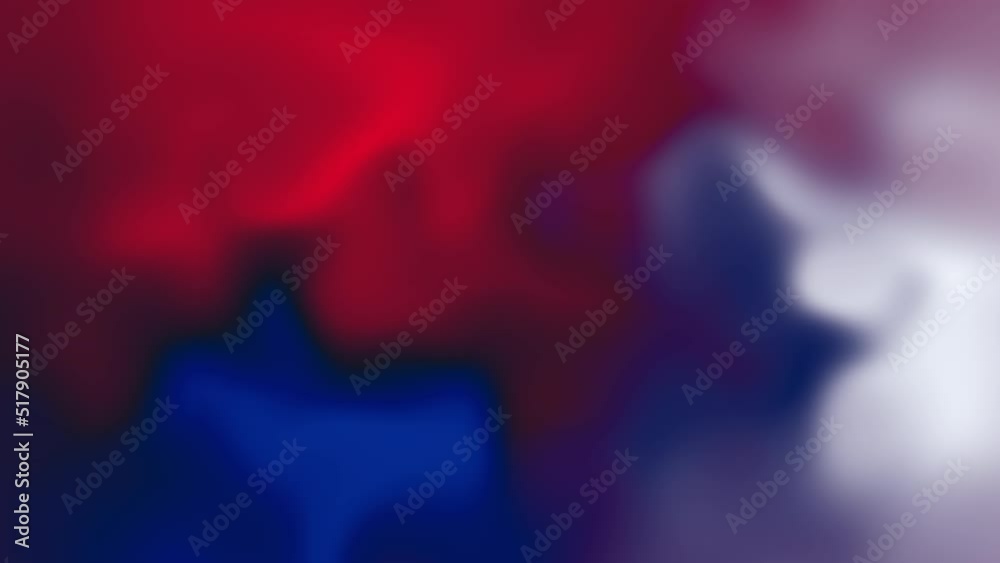 Blurred gradient gradation abstract background smooth fast liquid transition of dark blue red and white colors of 2022 year. 4k moving animation concept with smooth movement and copy space