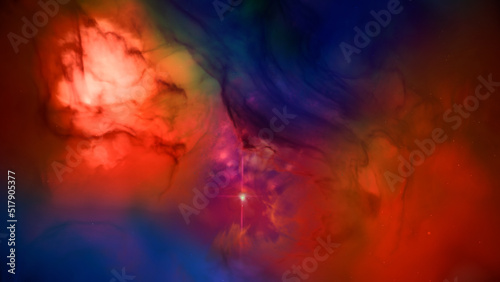 3D Rendering of Dust and Cloud Interstellar in a Universe