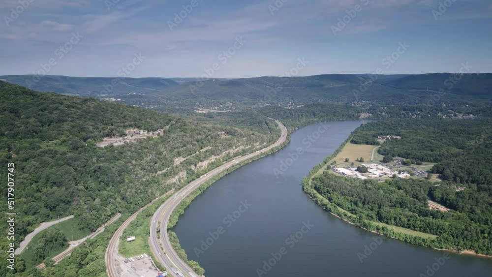 Slow aerial hyperlapse of the I-24 highway going around Moccasin Bend. Slow aerial hyperlapse of the I-24 highway going around Moccasin Bend.
