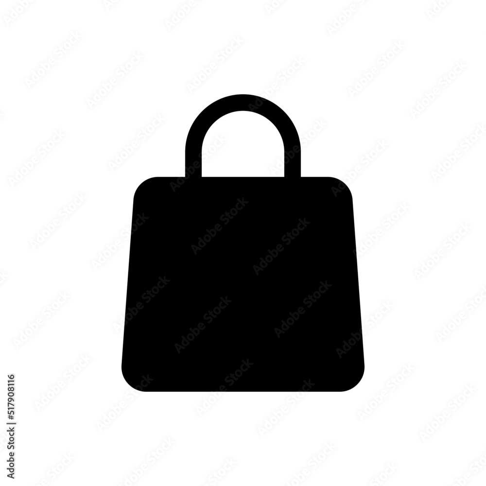 Shopping bag black glyph ui icon. Purchase goods. Shopaholism and consumerism. User interface design. Silhouette symbol on white space. Solid pictogram for web, mobile. Isolated vector illustration Shopping bag black glyph ui icon. Purchase goods. Shopaholism and consumerism. User interface design. Silhouette symbol on white space. Solid pictogram for web, mobile. Isolated vector illustration