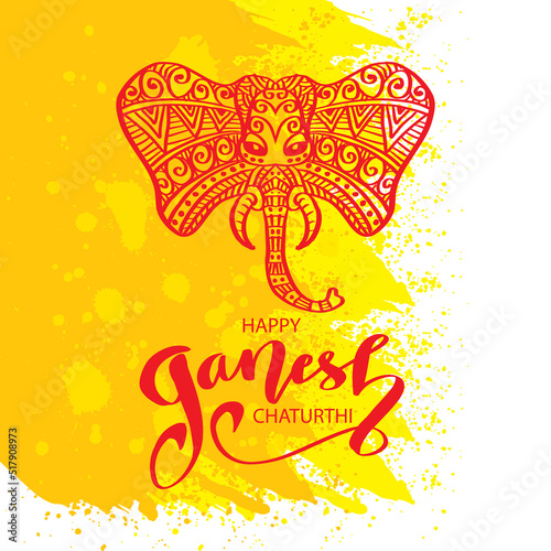 Happy Ganesh Chaturthi Vector Design Illustration