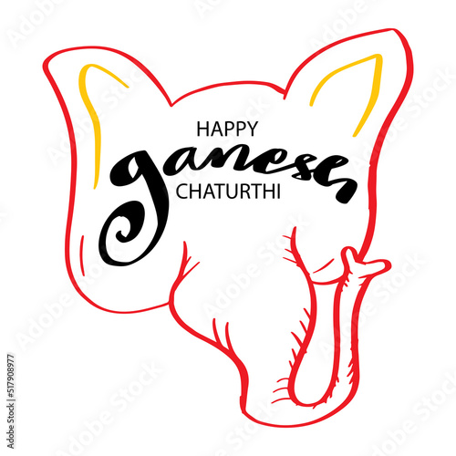 Happy Ganesh Chaturthi Vector Design Illustration