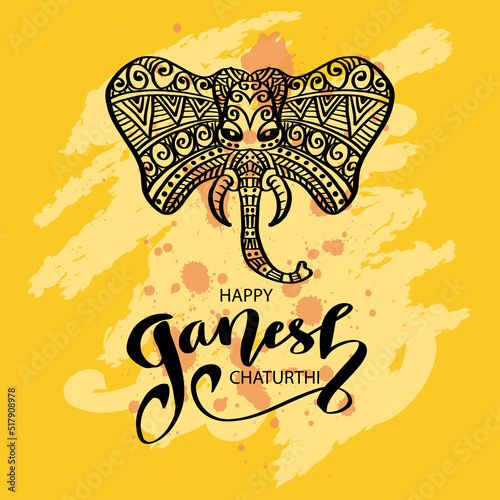 Happy Ganesh Chaturthi Vector Design Illustration