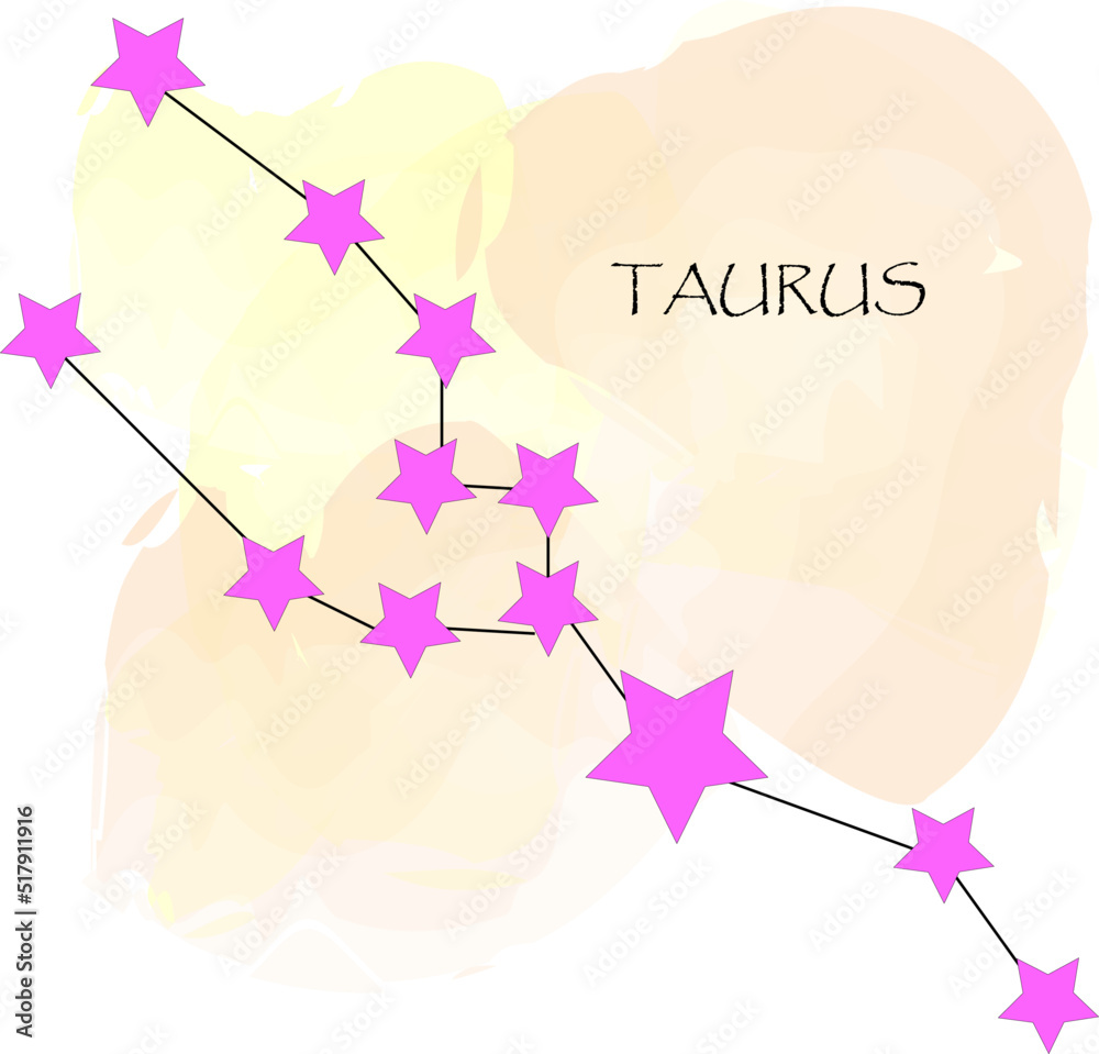 constellation in the sky vector Taurus in astronomy the universe