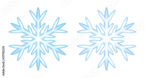 Snowflake emoji icon. Snow winter day weather symbol. Vector illustration