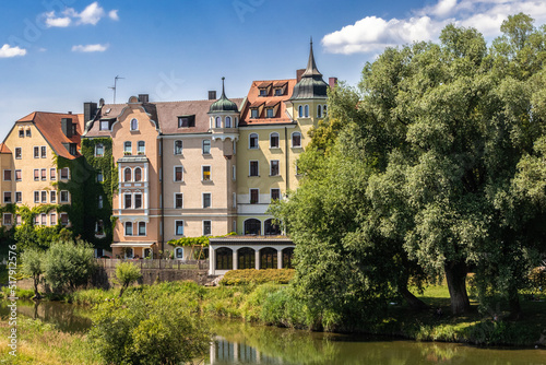 the city of Regensburg  on the banks of the Danube  in Bavaria
