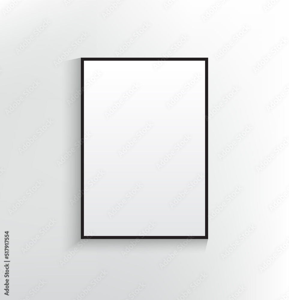White Poster Frame Board Mockup Blank Template Presentation Business