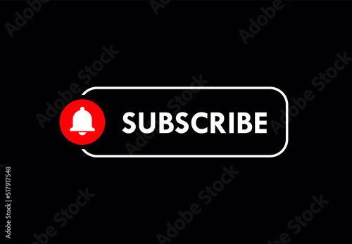 Subscribe Bell Isolated Flat Icon Video Channel Lower Thirds Illustration Web Element