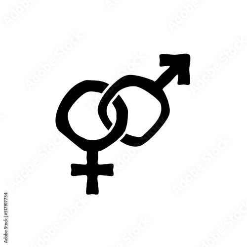 Gender icon isolated on white background