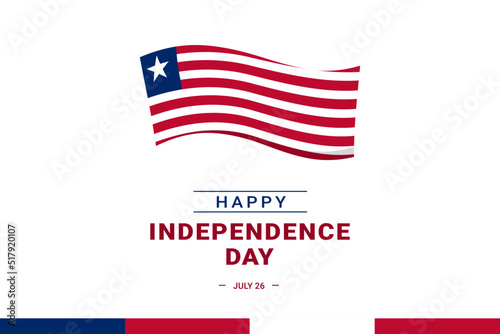 Liberia Independence Day. Vector Illustration. The illustration is suitable for banners, flyers, stickers, cards, etc.