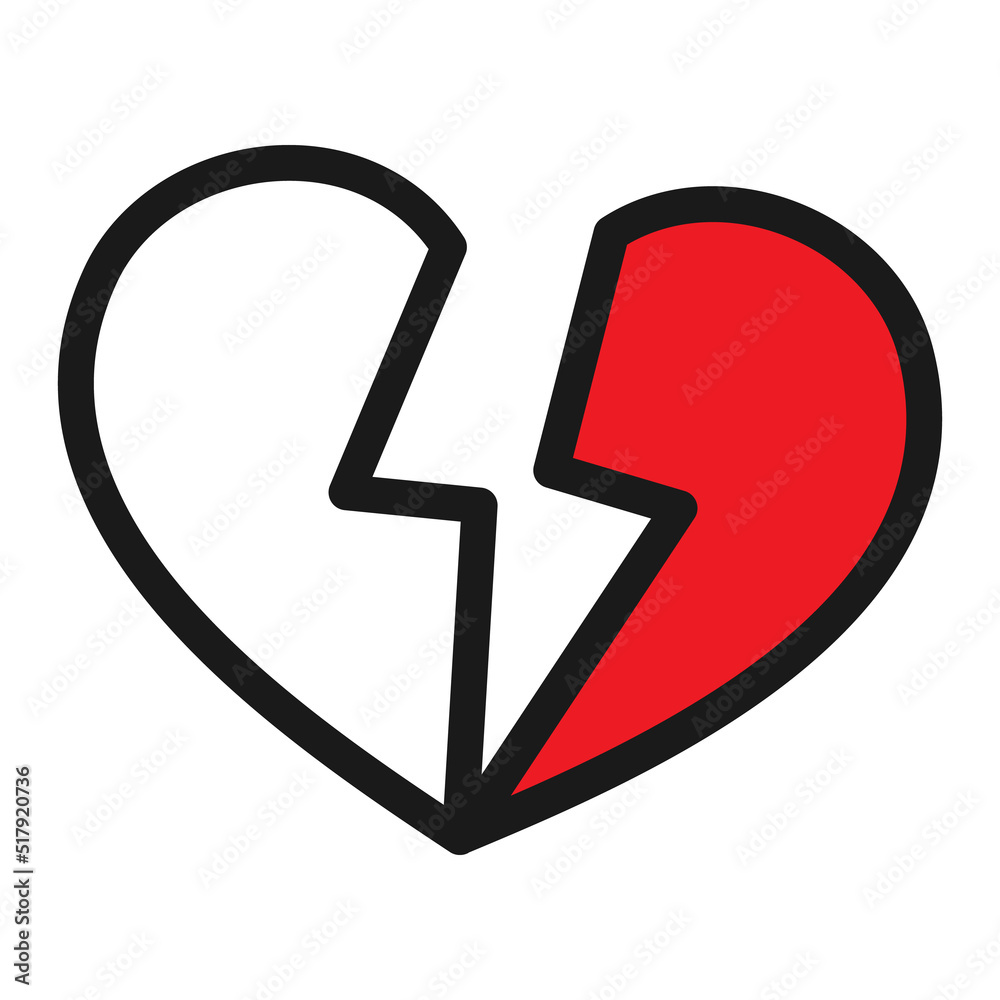 heart-attack-icon-pain-in-chest-and-break-heart-vector-illustration